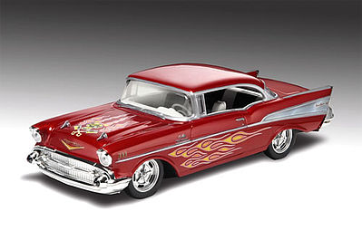 plastic model cars,plastic model car,1957 Chevy Bel Air -- Snap Tite Plastic Model Vehicle Kit -- 1/25 Scale -- #851931