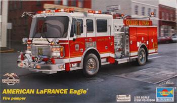 plastic model cars,plastic model car,'02 American LaFrance Eagle Fire Pumper -- Plastic Model FIretruck Kit -- 1/25 Scale -- #02506